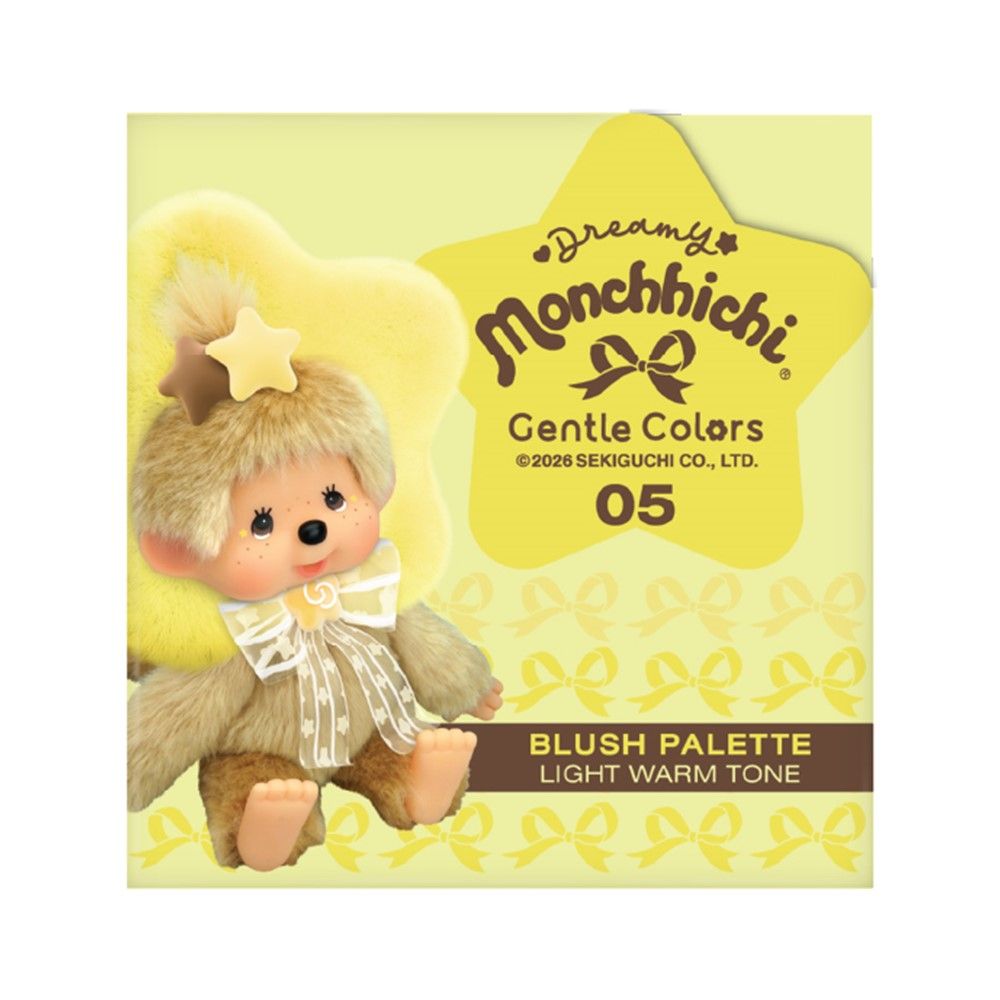 GENTLE COLORS X MONCHHICHI BLUSH PALETTE 05 LIGHT WARM 7 G