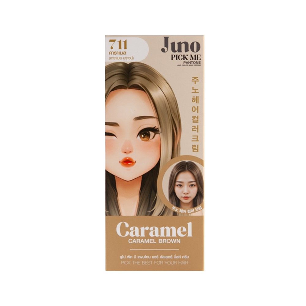 JUNO HAIR COLOR CREAM 711CARAMEL BROWN 185 ML