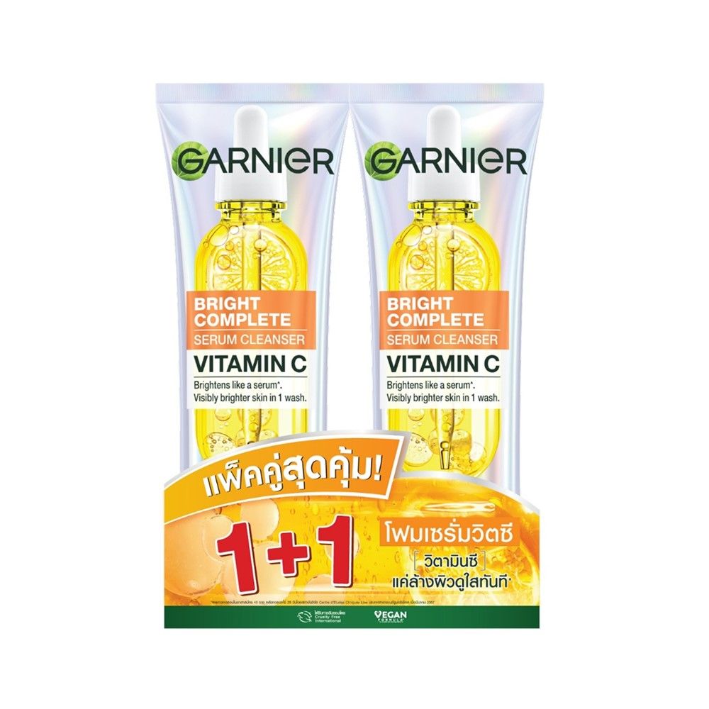 GARNIER BRIGHT SERUM CLEANSER 100 ML PACK 1+1