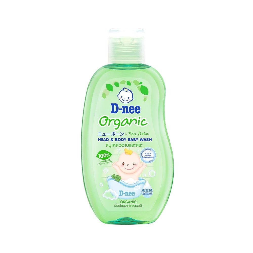 D-NEE ORGANIC HEAD BODY BABY WASH 180 ML