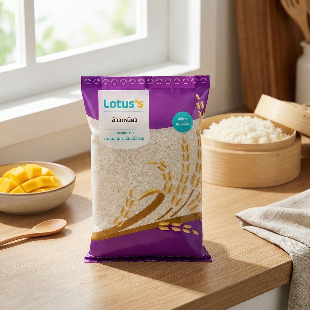 โลตัสข้าวเหนียวขาว10% 2กก.