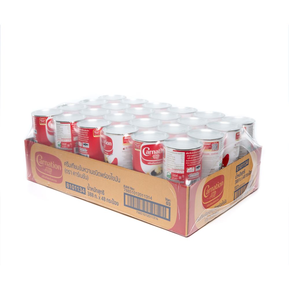 คาร์เนชัน ครีมเทียมข้นหวานพร่องไขมัน 388 กรัม แพ็ค 48