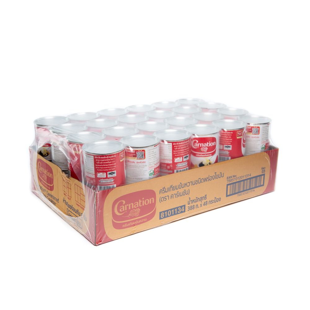 คาร์เนชัน ครีมเทียมข้นหวานพร่องไขมัน 388 กรัม แพ็ค 48