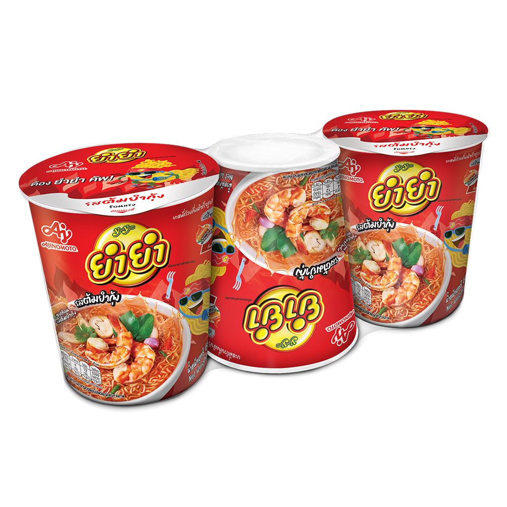 YUMYUM CUP TEM TEM TOM YUM KUNG 60G. PACK 3