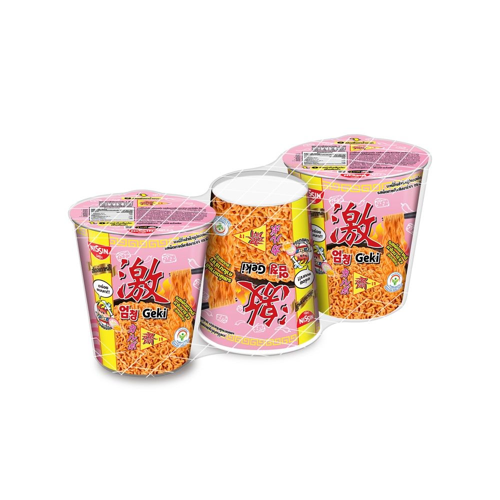 NISSIN CUP KOREAN HOT CARBONARA JEY 69 G PACK 3