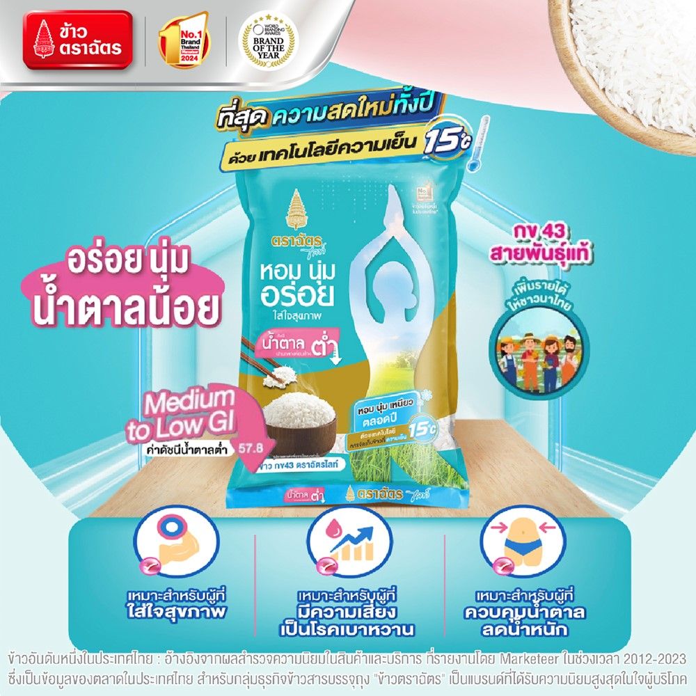 ฉัตรไลท์ข้าวกข43 5 กก.