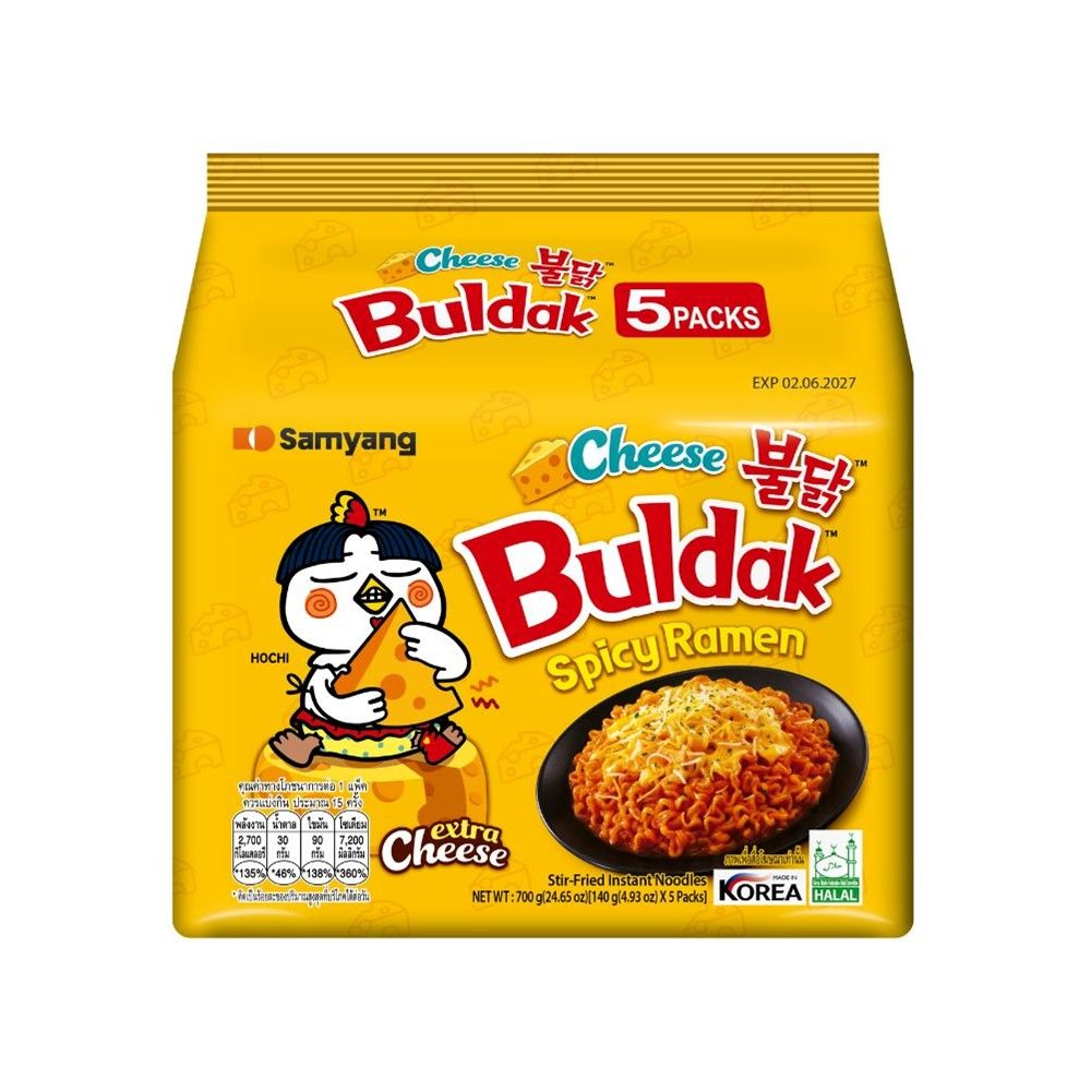 SAMYANG BULDAK SPICY RAMEN CHEESE 140 G PACK 5
