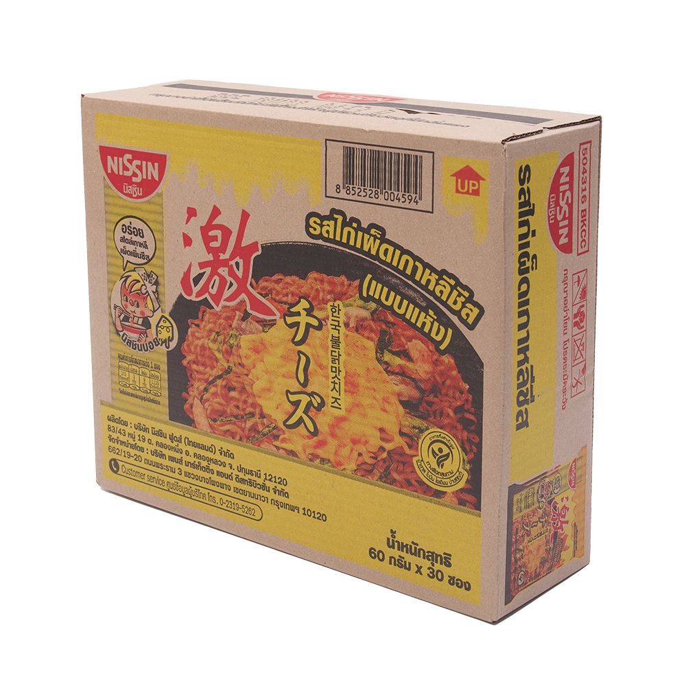 นิสชินซองรสไก่เผ็ดเกาหลีชีส 60 ก. X 30