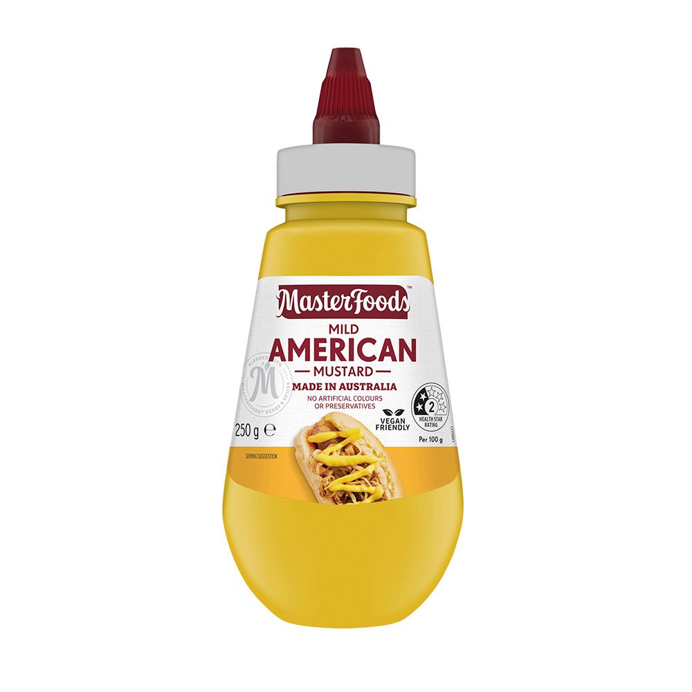 MASTERFOODS MUSTARD MILDAMERICAN 250G