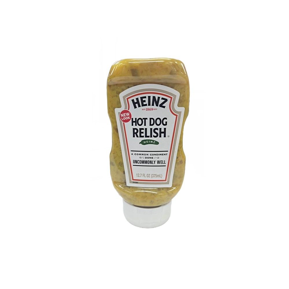 HEINZ HOT DOG RELISH SQZ 375ML.