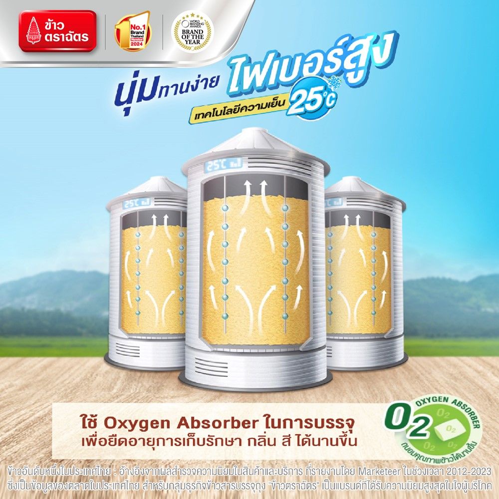 ฉัตรข้าวกล้องหอมมะลิใหม่ 2 กก.