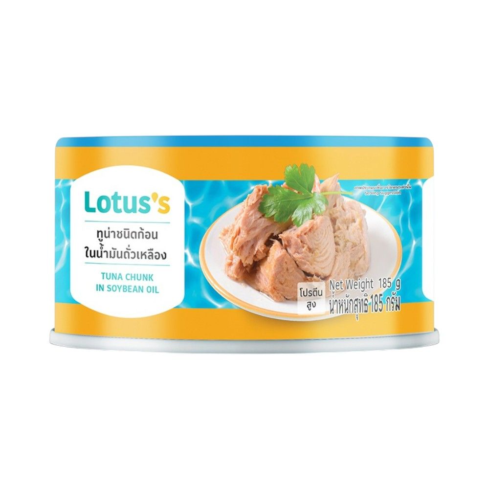 LOTUSS TUNA CHUNK IN SOYBEAN OIL 185G