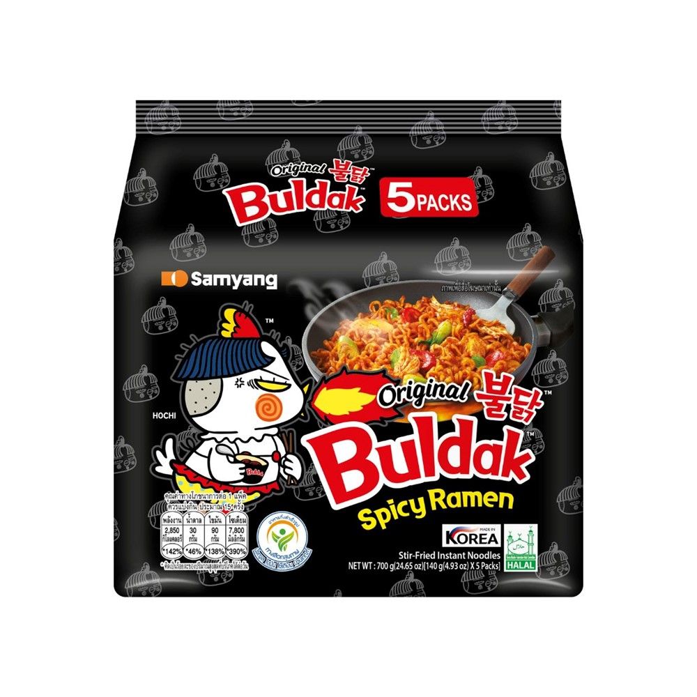 SAMYANG BULDAK SPICY RAMEN ORIGINAL 140 G PACK 5