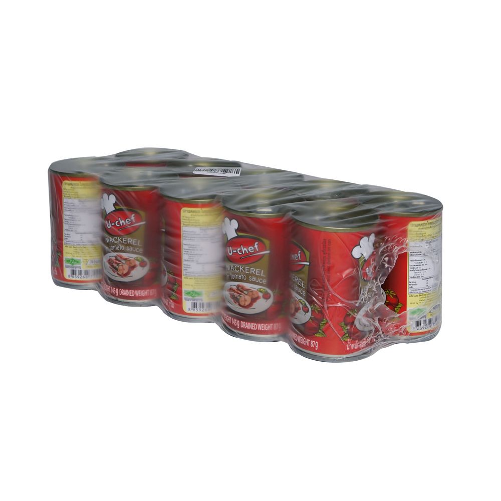 ยูเชฟปลาแมคเคอเรลในซอสมะเขือเทศ145ก.X10