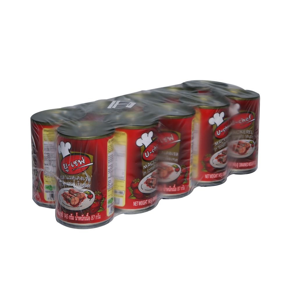 ยูเชฟปลาแมคเคอเรลในซอสมะเขือเทศ145ก.X10