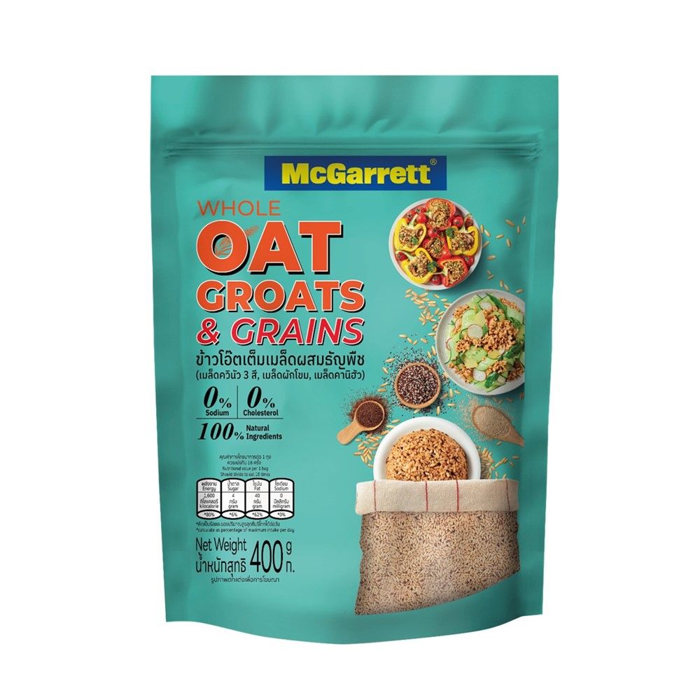 MCGARRETT WHOLE OAT GROATS GRAINS 400 G
