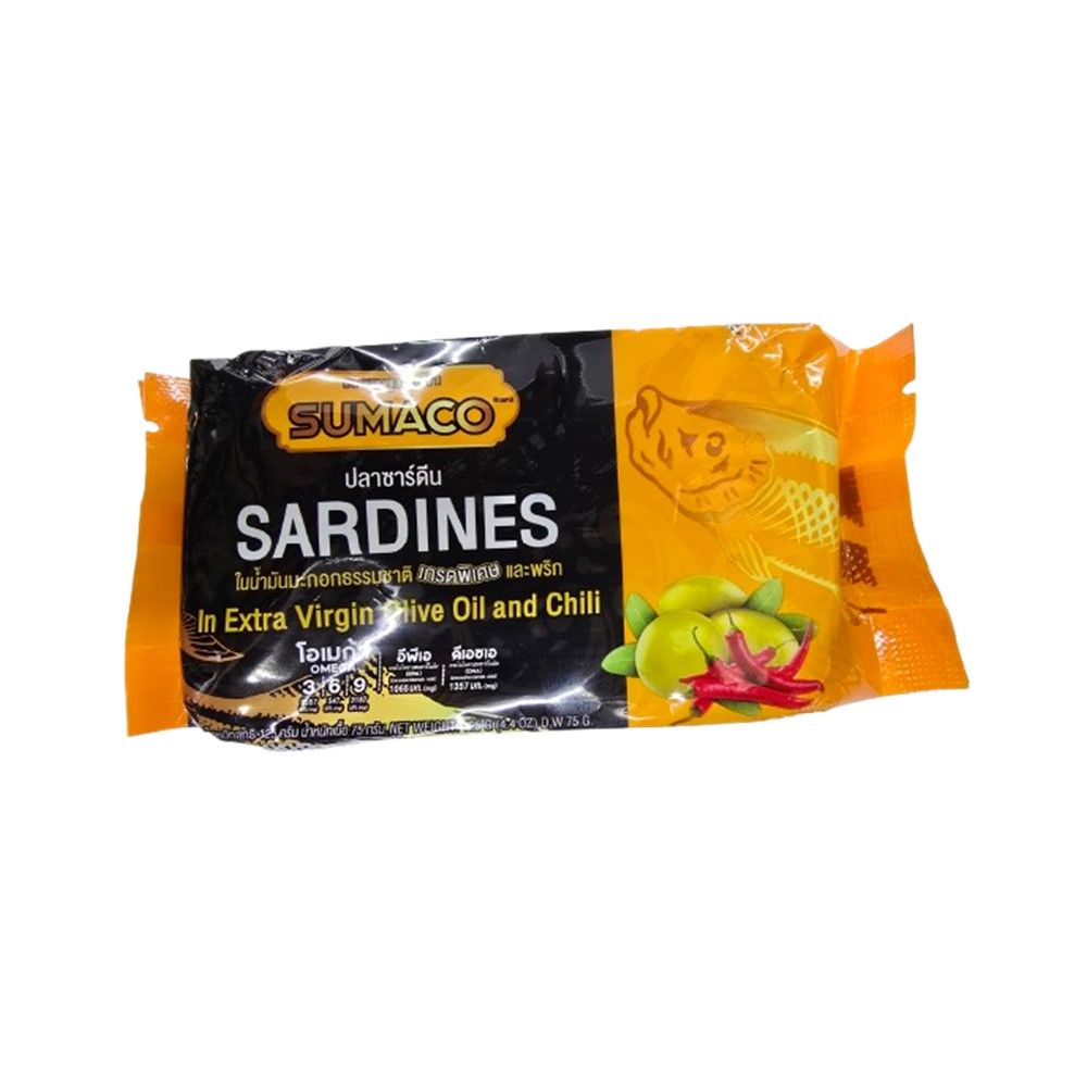 SUMACO SARDINE IN EXTRA VIRGIN OLIVE OIL AND CHILLI 125 G