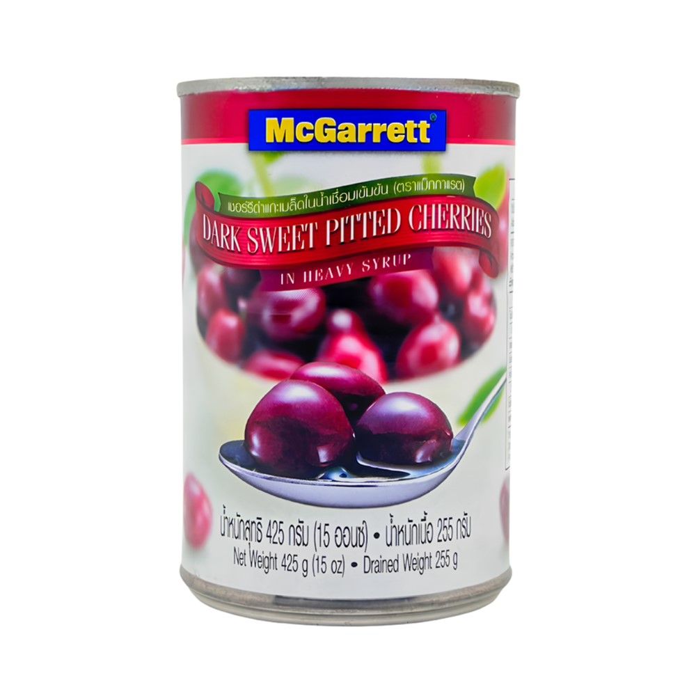 MCGARRETT DARK SWEET PITTED CHERRIES 425 G