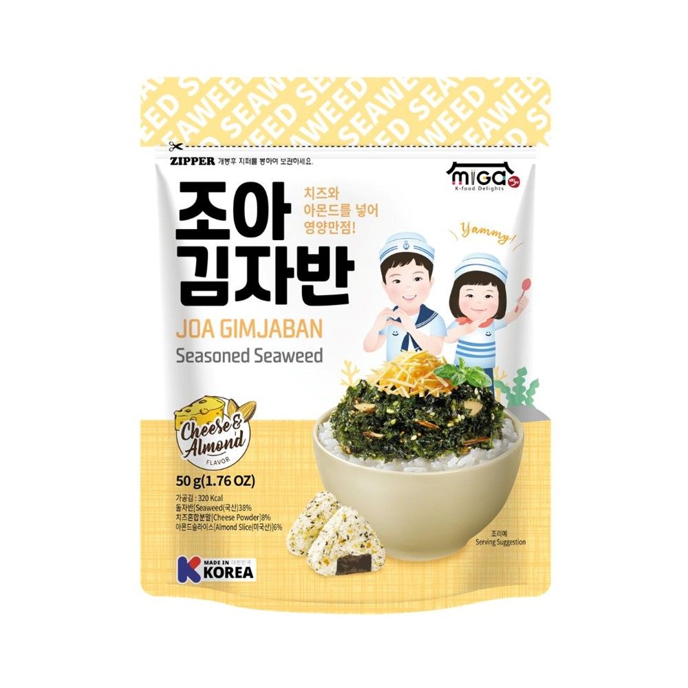 MIGA SEAWEED CHEESE AND ALMOND 50 G