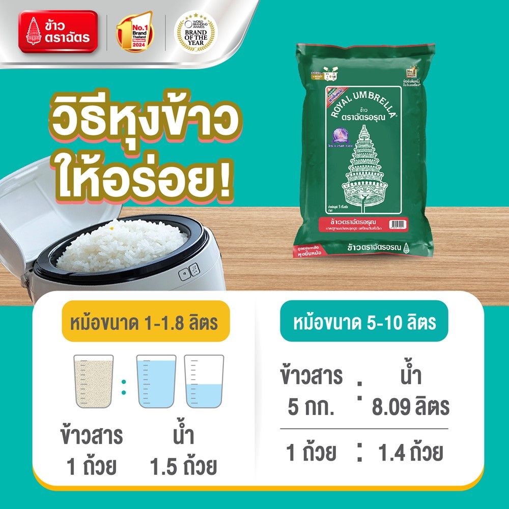 CHAT AROON FRAGRANT RICE 5 KGS.