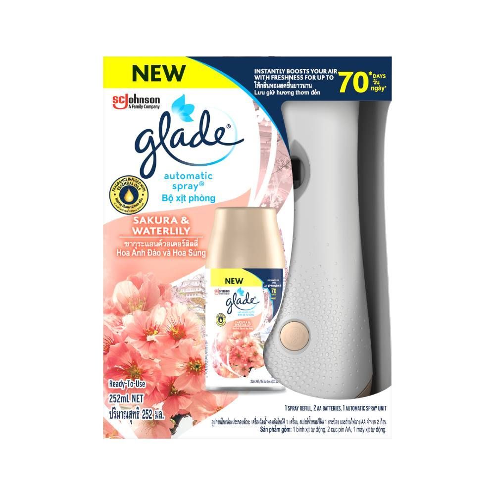 GLADE AUTOMATIC+SPRAY SAKURA 252 ML.