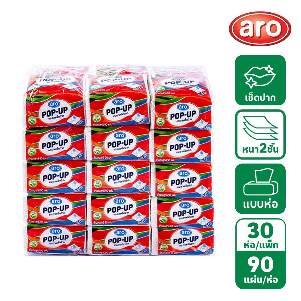 ARO POP-UP NAPKIN 90 PCS. PACK 30