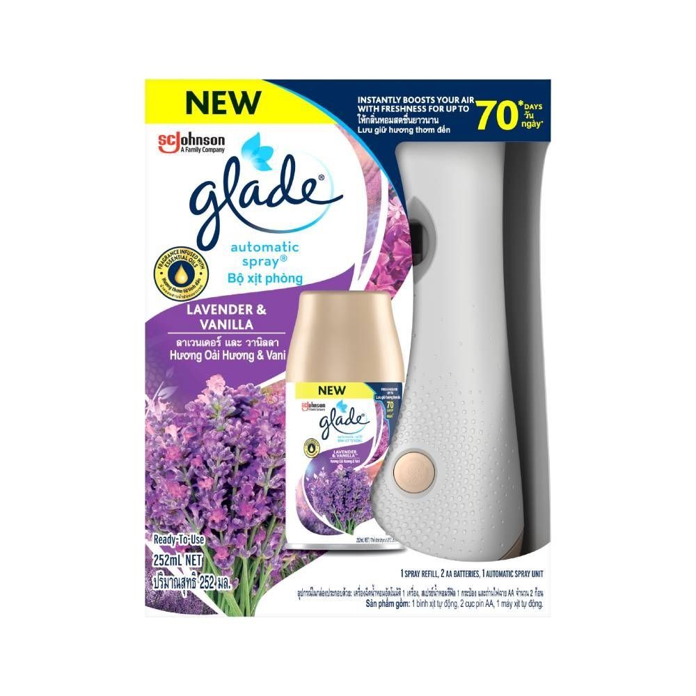 GLADE AUTOMATIC+SPRAY LAVENDER 252 ML.