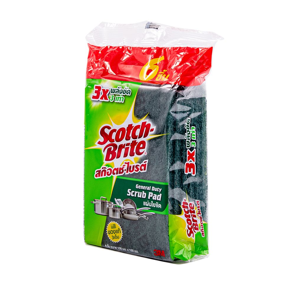 สก็อตช์ไบรต์ใยขัดแผ่นเดี่ยวเล็ก4X6PK6