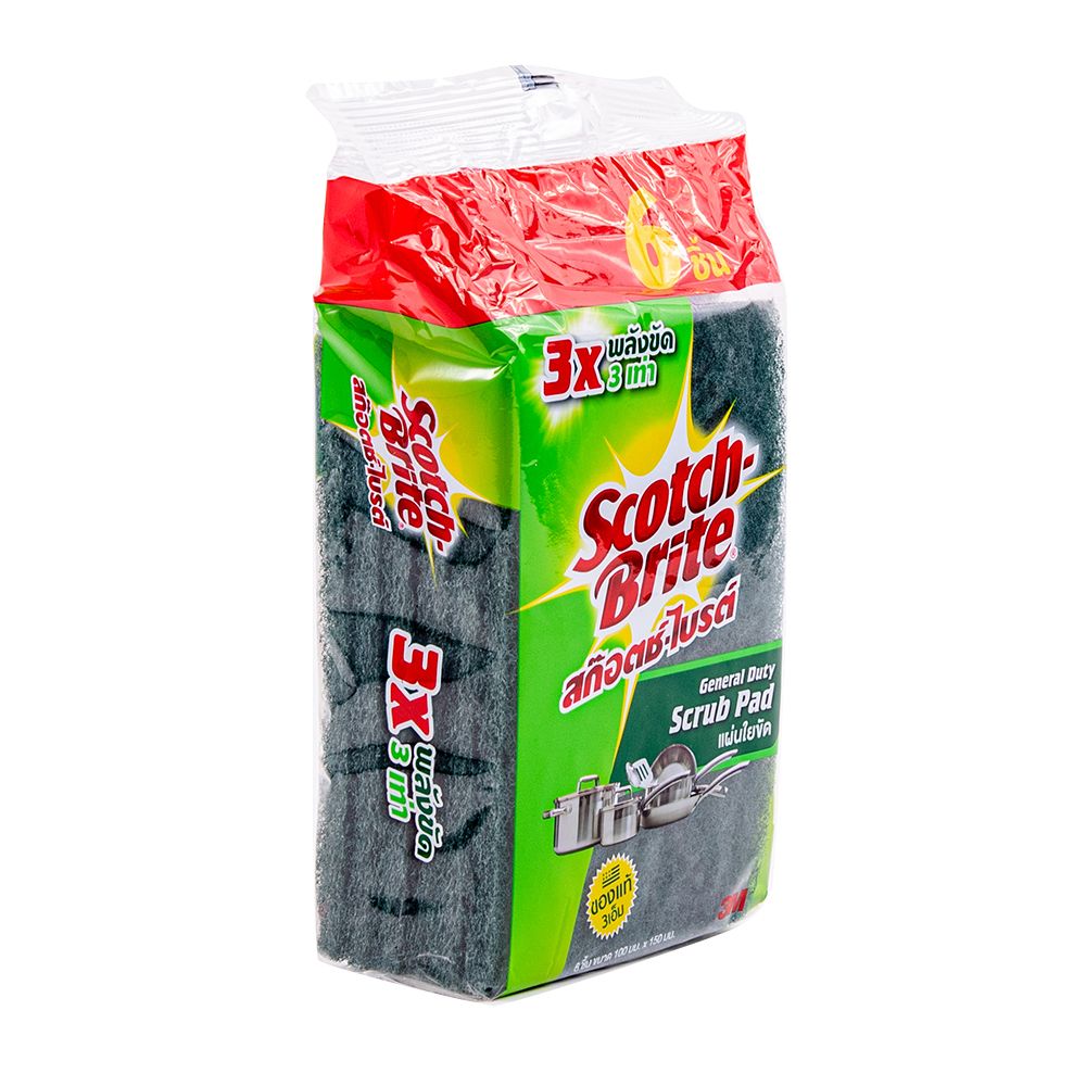 สก็อตช์ไบรต์ใยขัดแผ่นเดี่ยวเล็ก4X6PK6