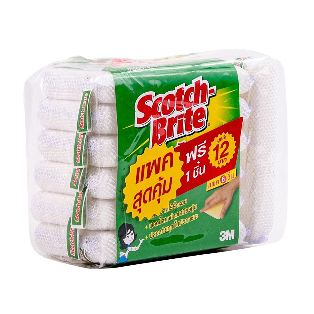 สก็อตช์ไบรต์ฟองน้ำตาข่ายPK 6