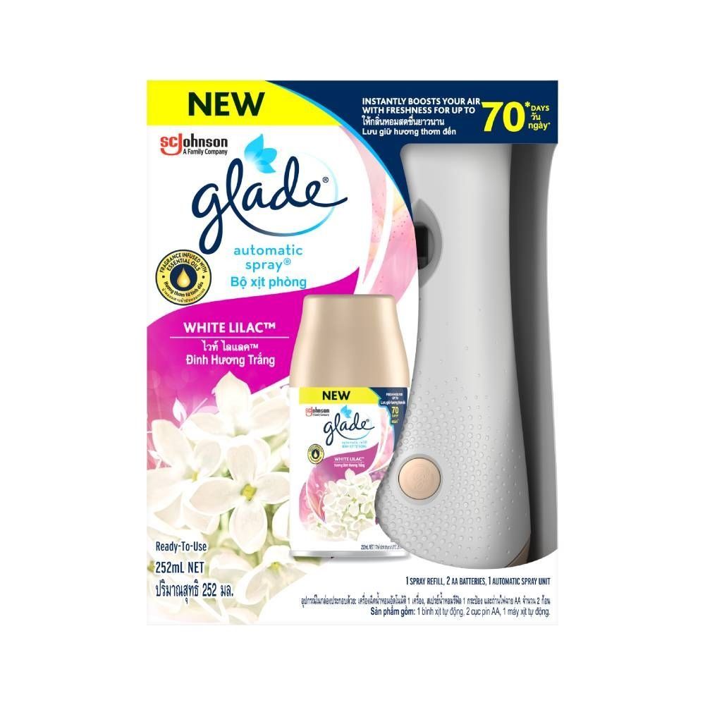 GLADE AUTOMATIC+SPRAY WHITE LILAC 252 ML