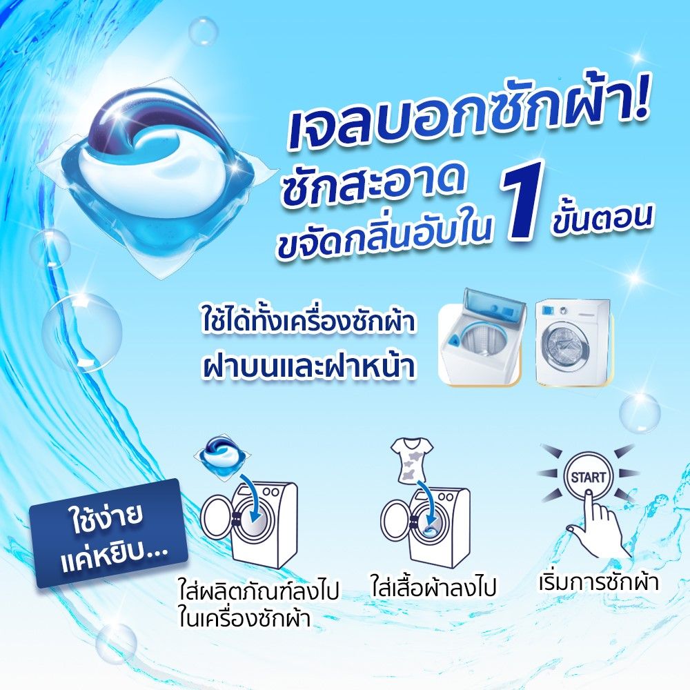 ดาวน์นี่ ซักผ้าเจลบอลฟ้า แบบกล่อง 13ลูก