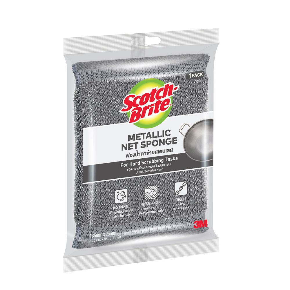 สก๊อตช์ไบรต์ ฟองน้ำตาข่ายหุ้มสแตนเลส