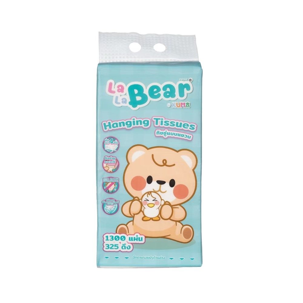 คุมะ ลาลาแบร์กระดาษทิชชู่แบบแขวน 1300 แผ่น (คละแบบ)
