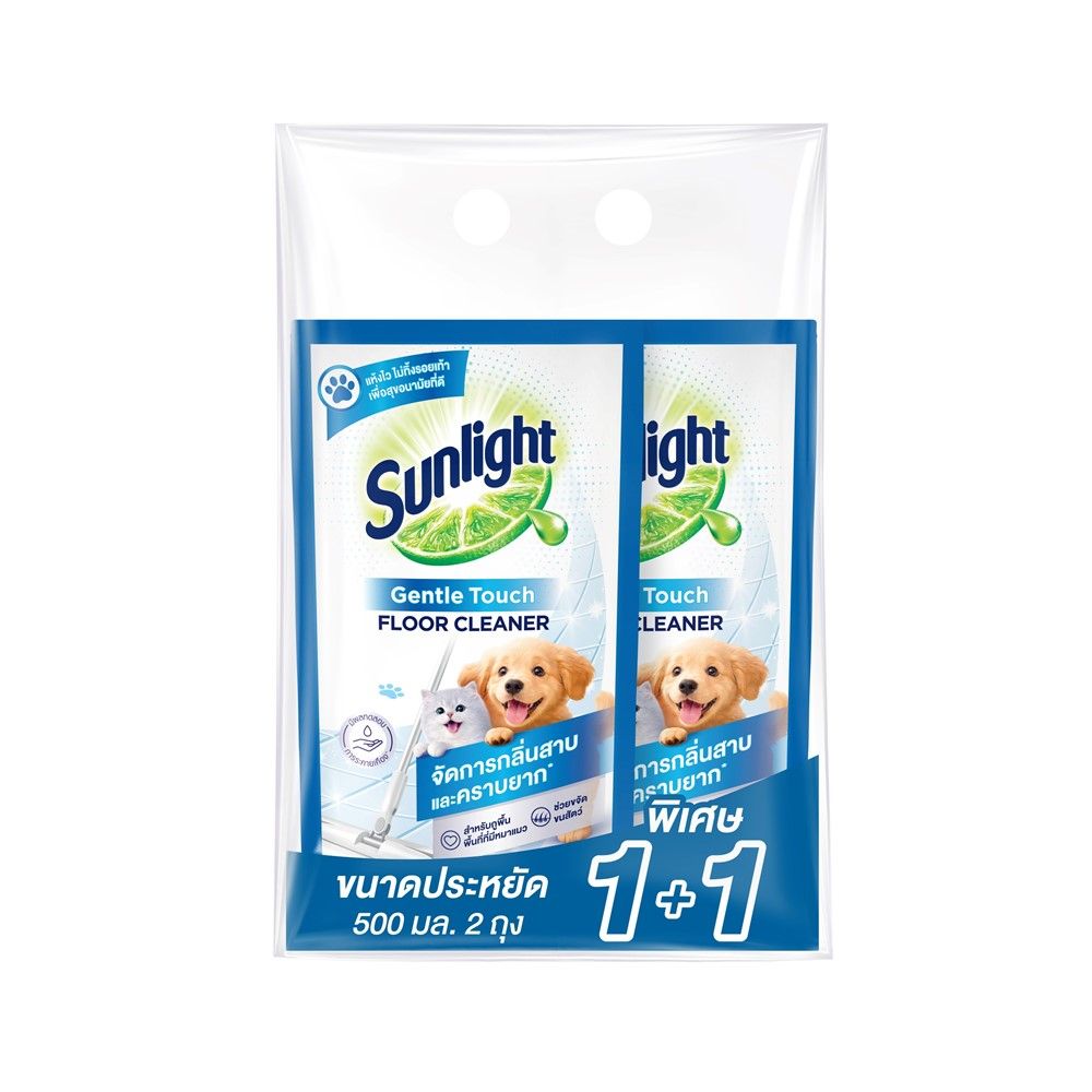 SUNLIGHT FLOORCLEAN GENTLE TOUCH REFILL 500 ML PACK 2