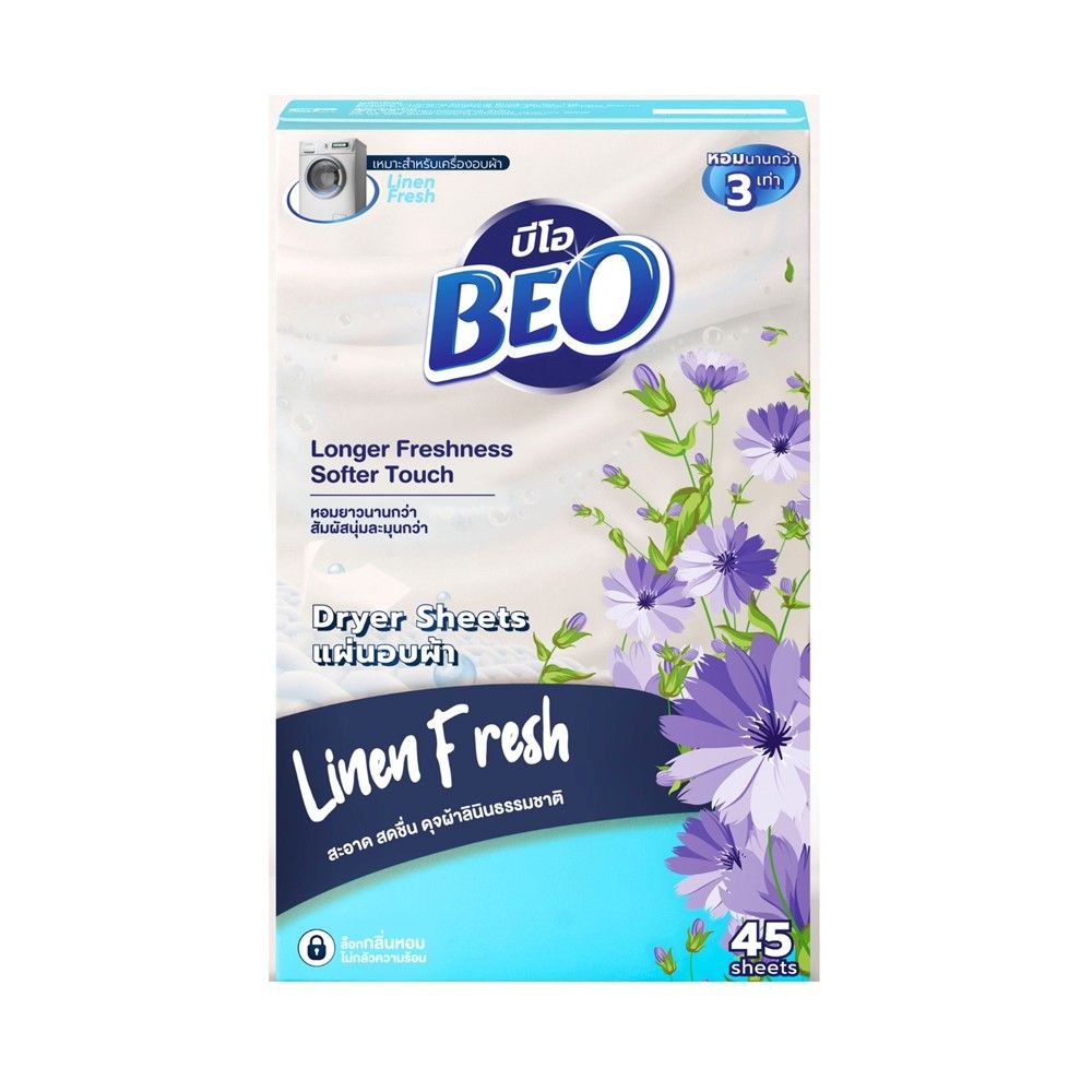 BEO DRYER SHEETS LINEN FRESH 45 SHEETS