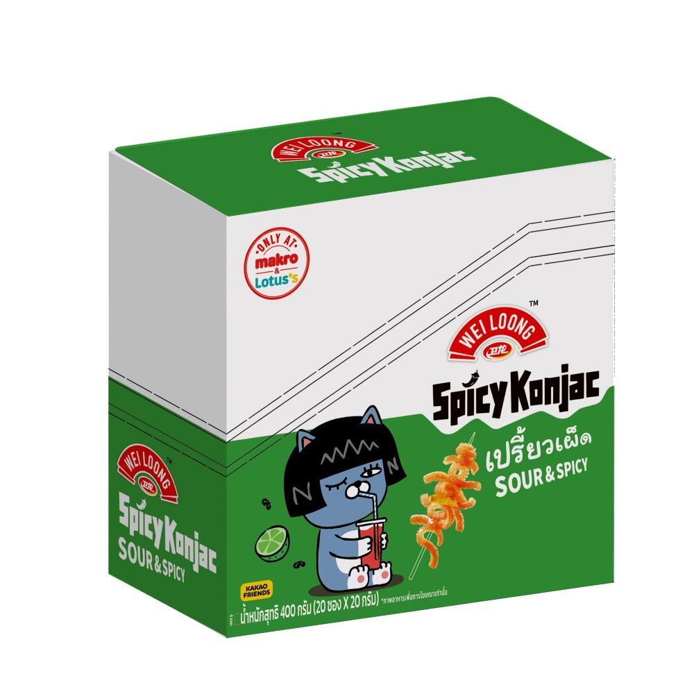 WEILOONG SPICY KONJAC SOUR SPICY 20 G PACK 20