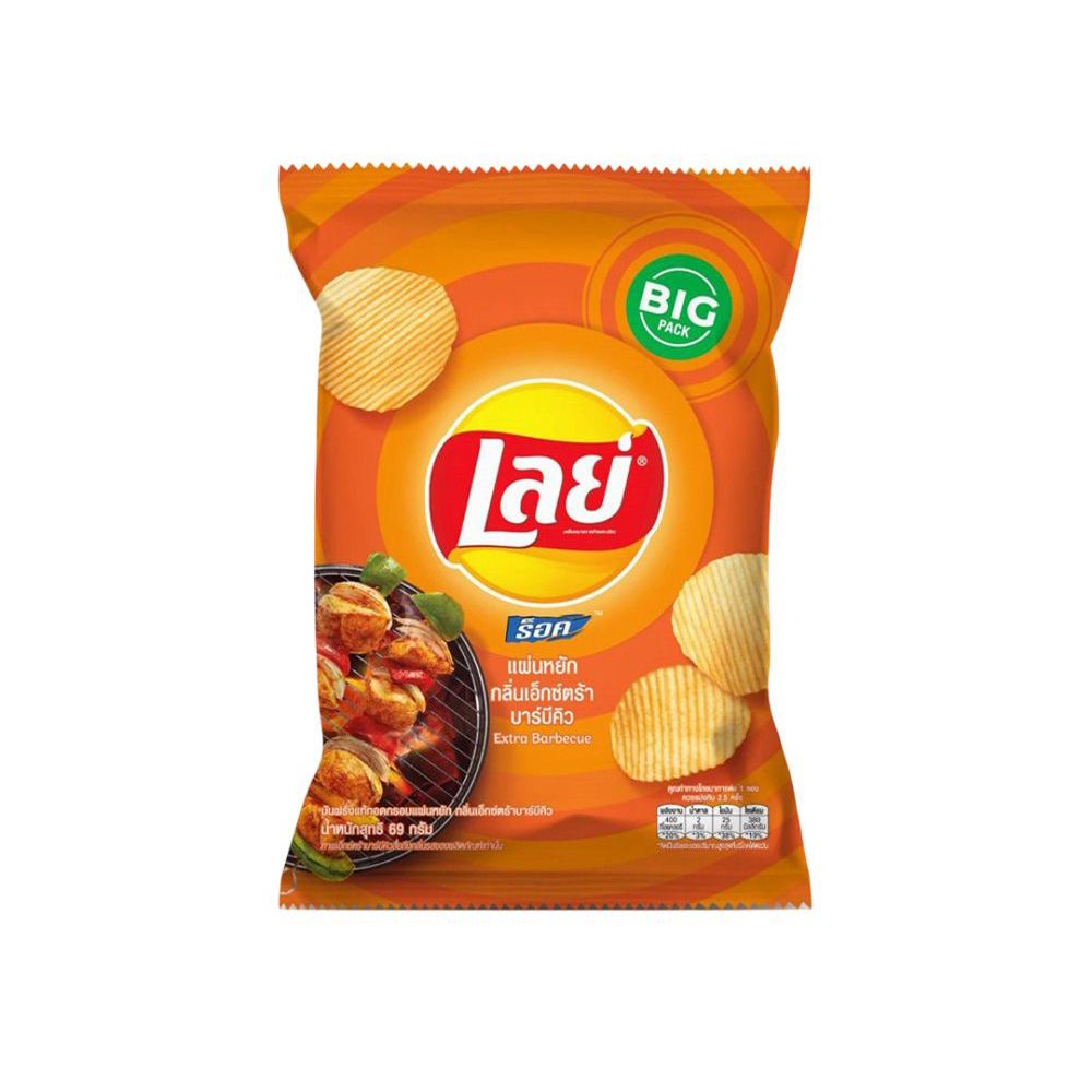 เลย์มันฝรั่งแผ่นหยักบาร์บีคิว 69 กรัม