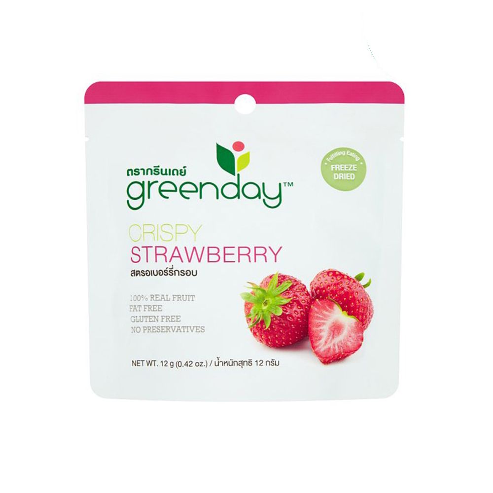 GREENDAY CRISPY STRAWBERRY 12 G.
