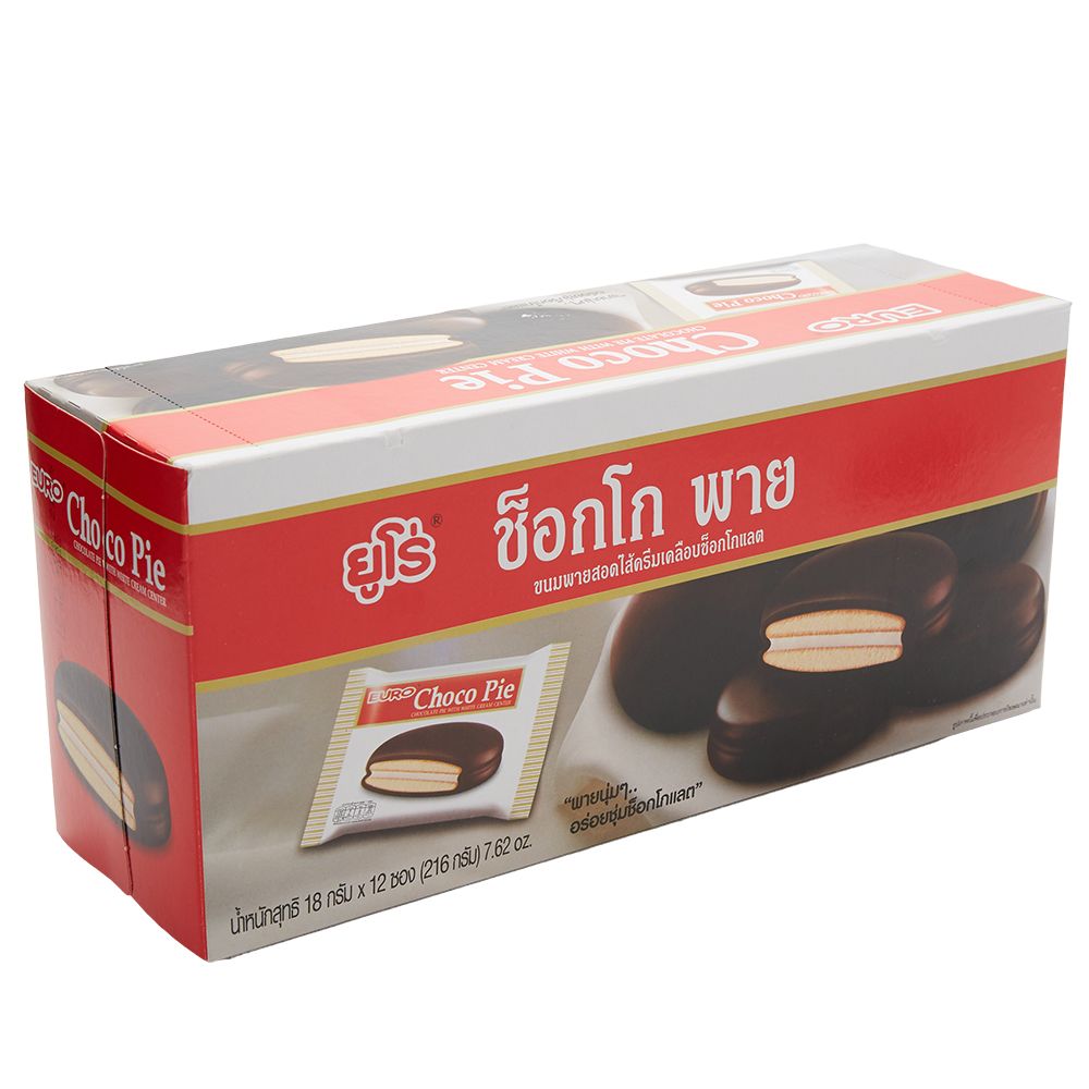 ยูโร่ช็อกโกพายสอดไส้ครีม 216 กรัม