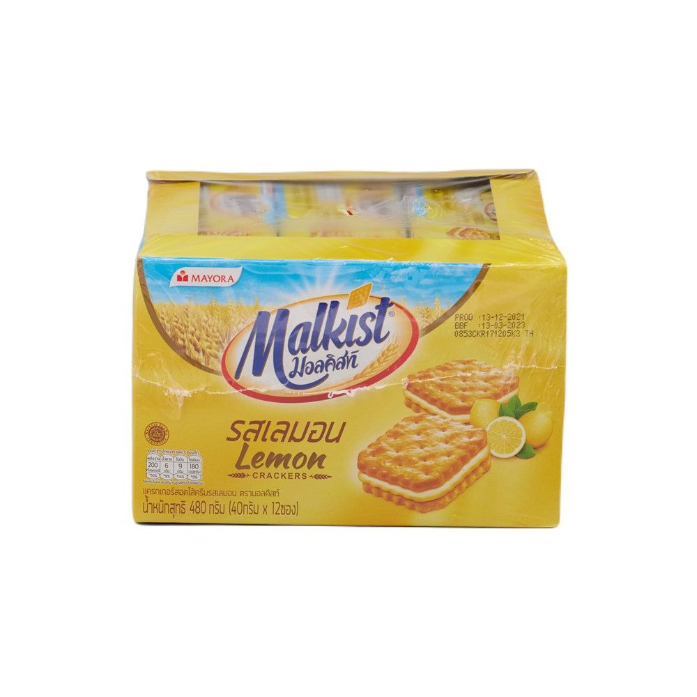 มอลคิสท์ แครกเกอร์ เลมอน 40 ก. X12
