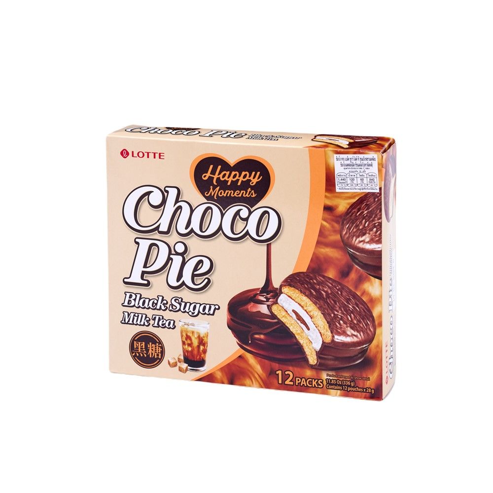 LOTTE CHOCO PIE BLACK SUGAR MILK TEA 336