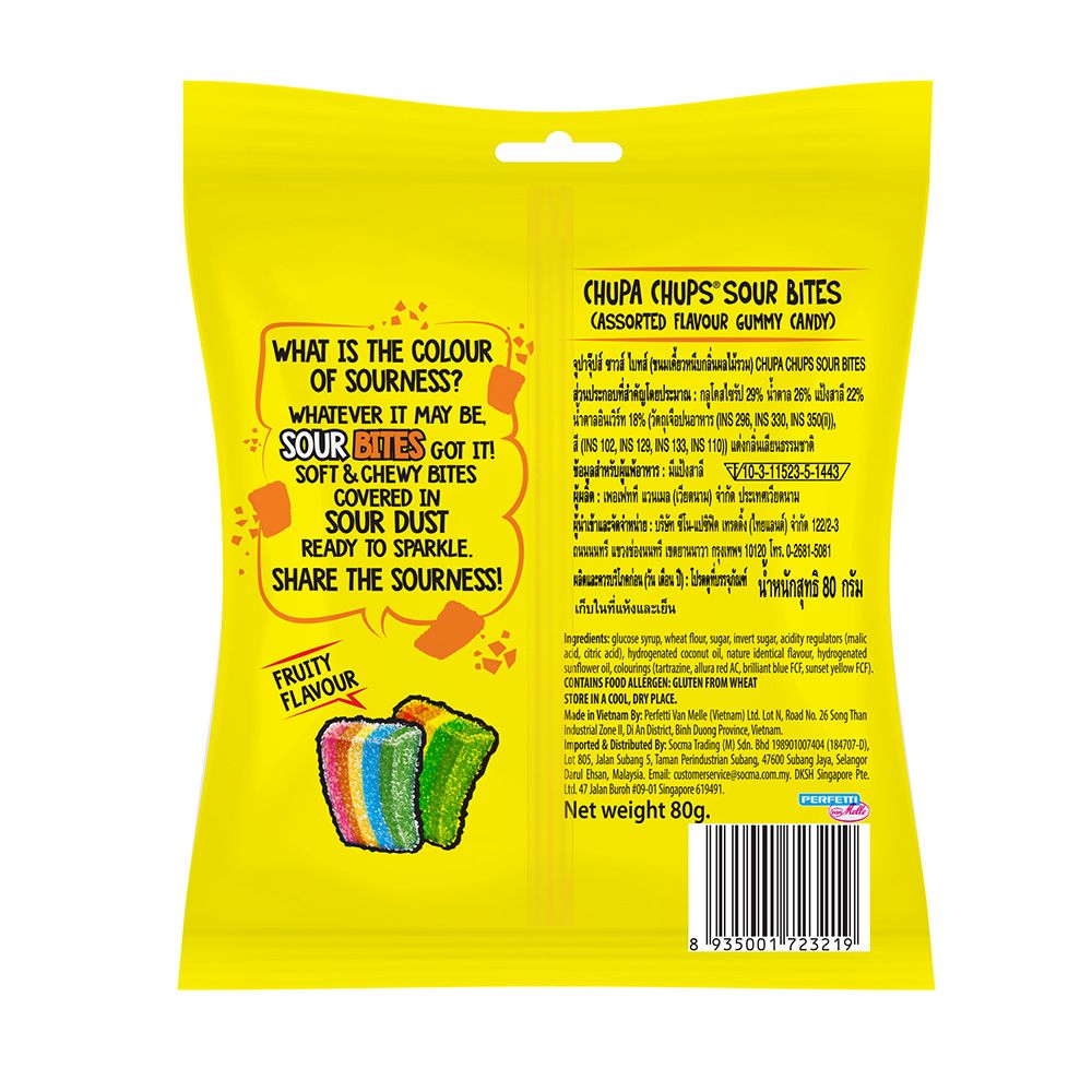CHUPA CHUPS SOUR BITES 80 G