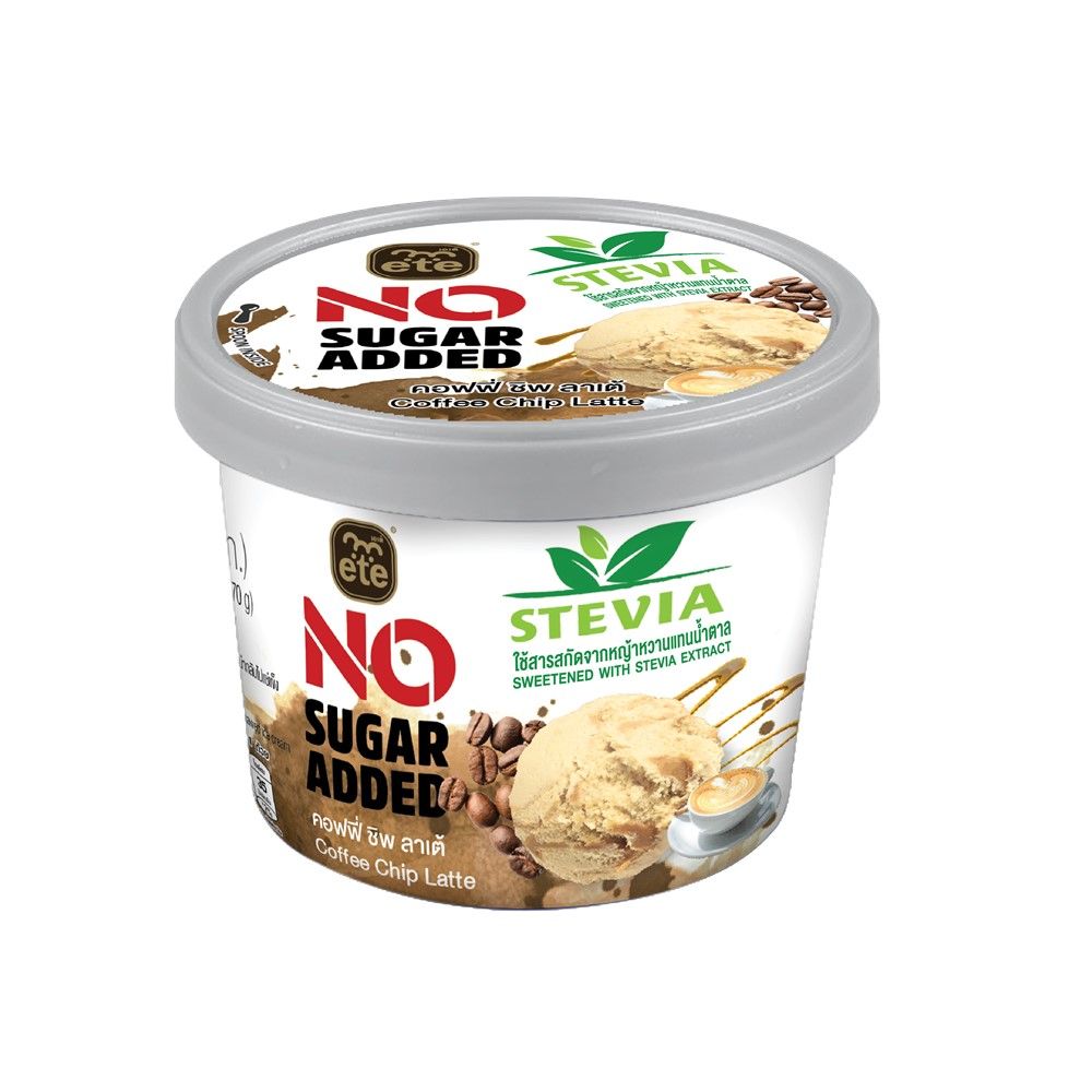 ETE ICE CREAM NO SUGAR ADDED COFFEE CHIP LATTE 70 G