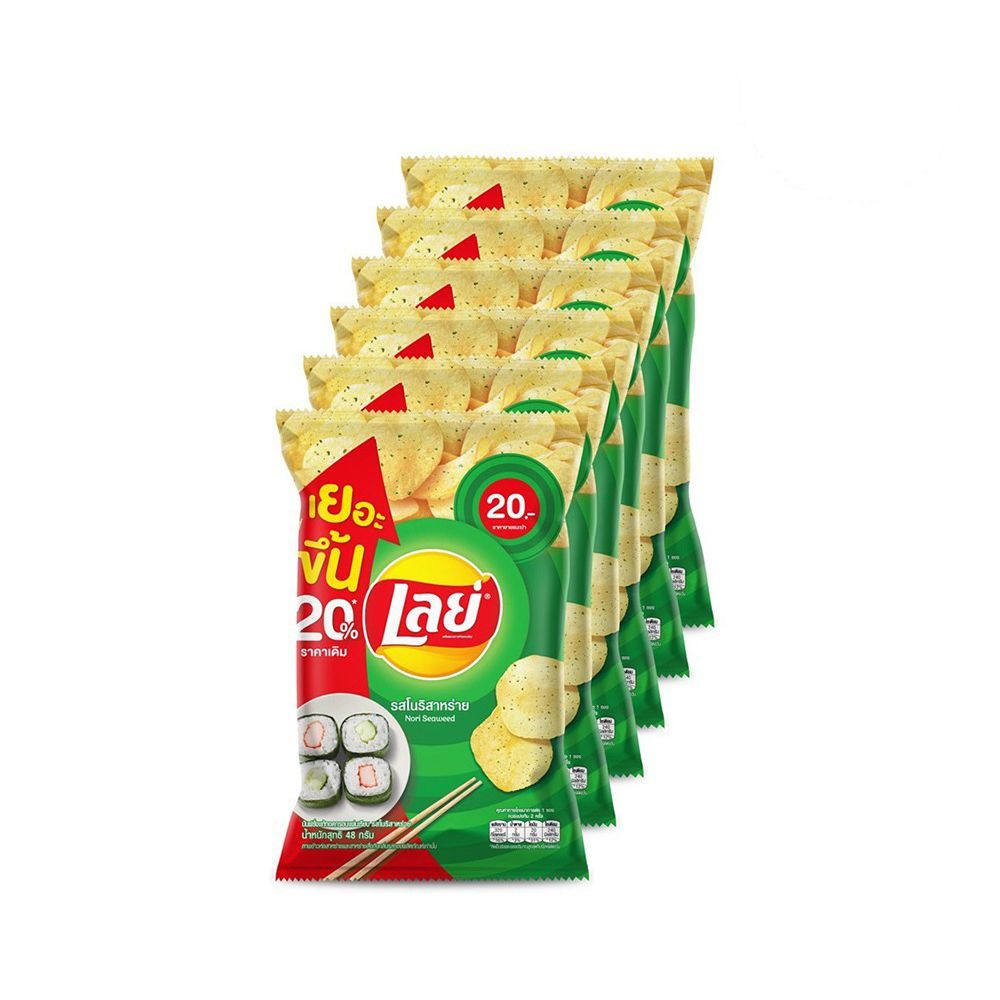 LAYS CLASSIC NORI SEAWEED FLAVOR 48 G.X6