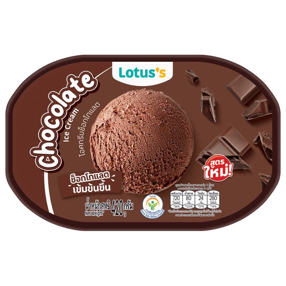 โลตัส ไอศกรีม รสช็อกโกแลตกล่อง 420 กรัม