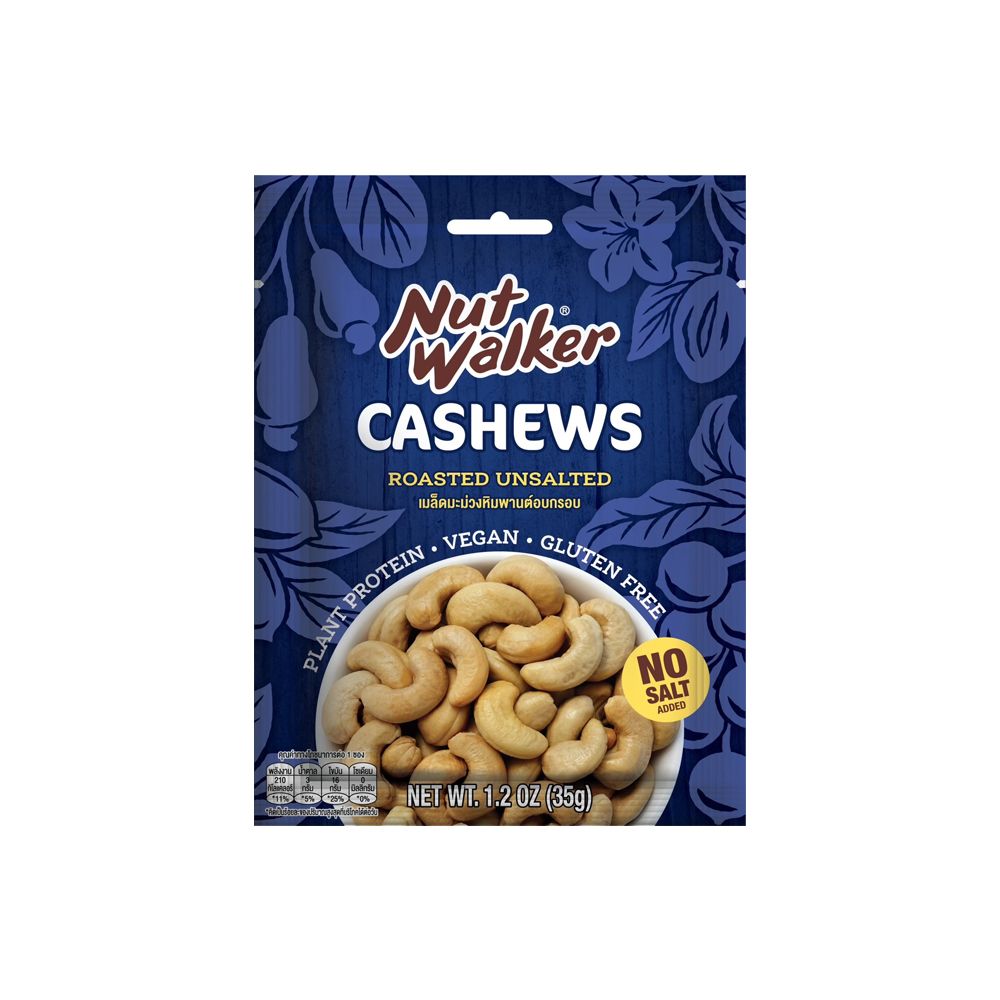 NUTWALKER ROASTED UNSALTEDCASHEWNUTS 35G