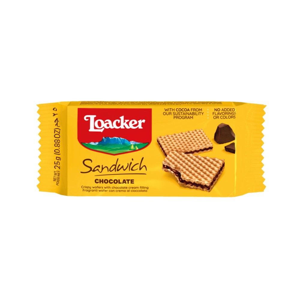 LOACKER SANDWICH CHOCOLATE 25 G