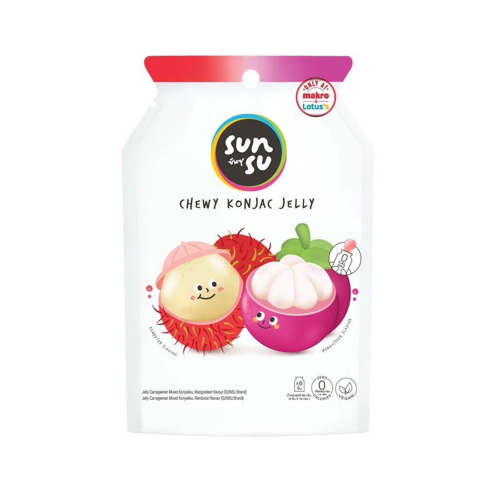 ซันซุ เยลลี่ผสมบุก กลิ่นมังคุด เงาะ 96 กรัม