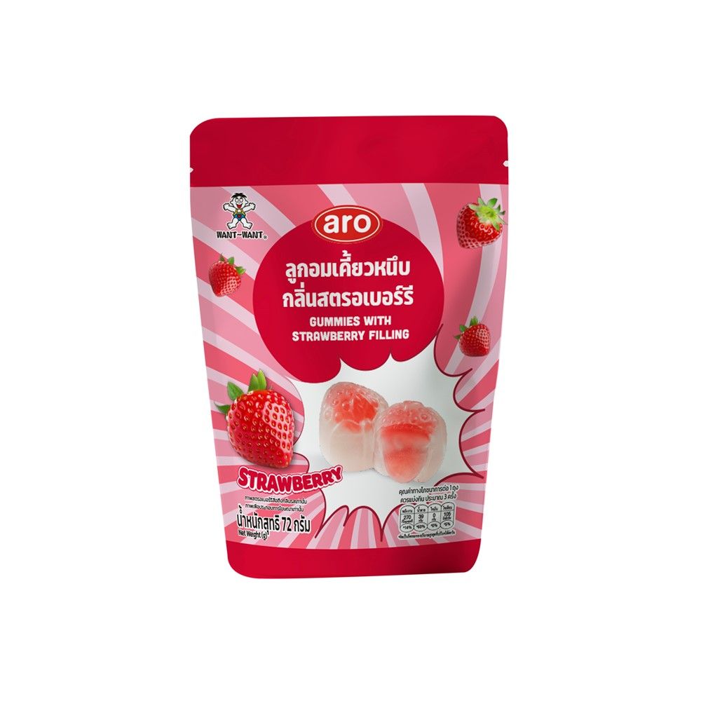 ARO GUMMY STRAWBERRY 72 G.